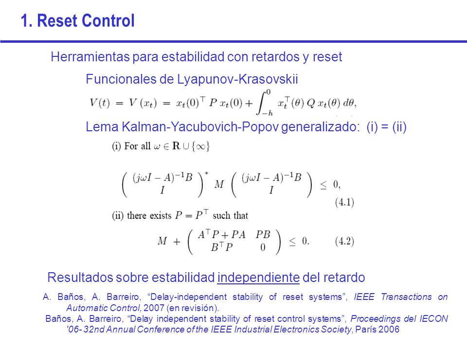 1. Reset Control Herramientas para estabilidad con retardos y reset