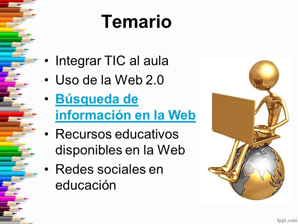 Temario Integrar TIC al aula Uso de la Web 2.0