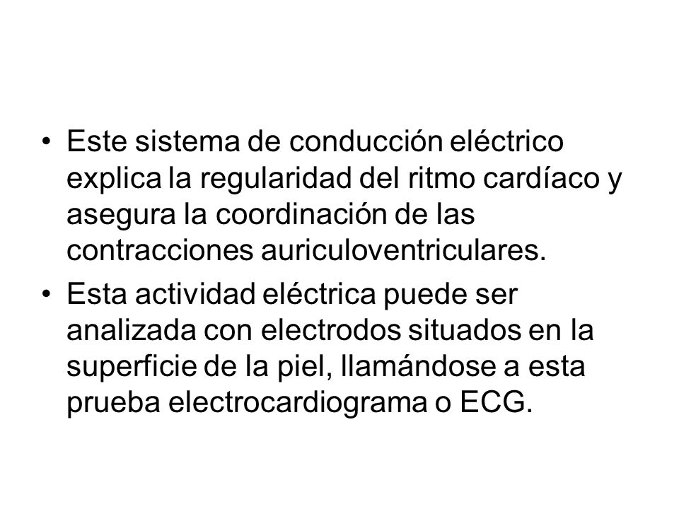 Este sistema de conducción eléctrico explica la regularidad del ritmo cardíaco y asegura la coordinación de las contracciones auriculoventriculares.