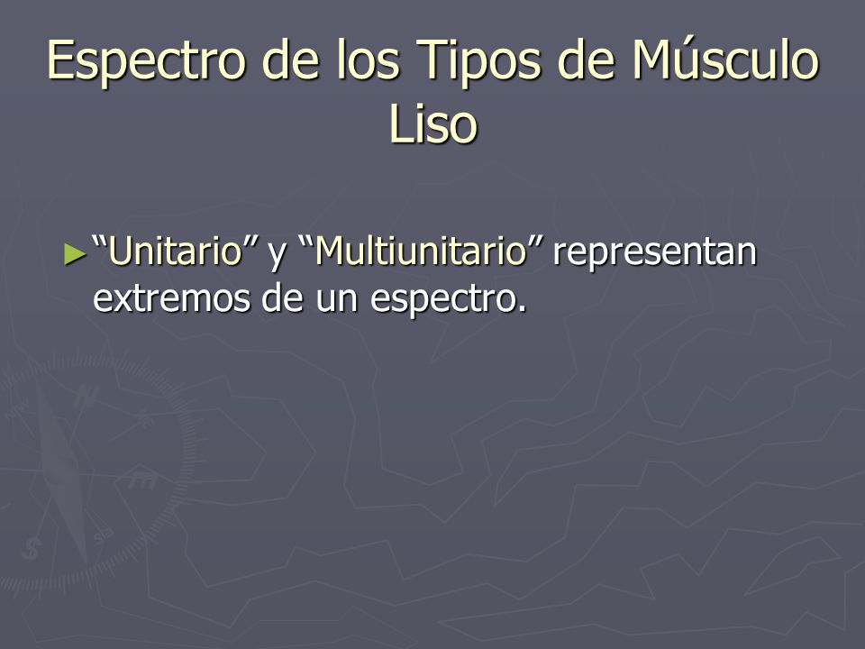 Espectro de los Tipos de Músculo Liso