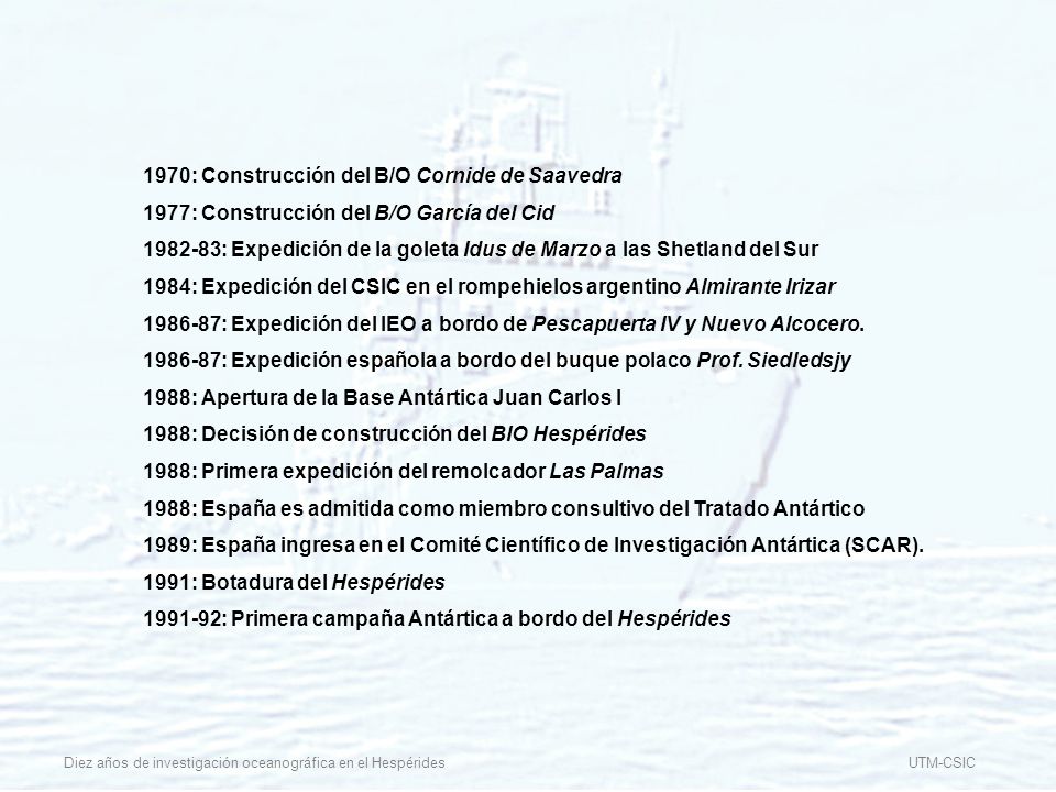 1970: Construcción del B/O Cornide de Saavedra