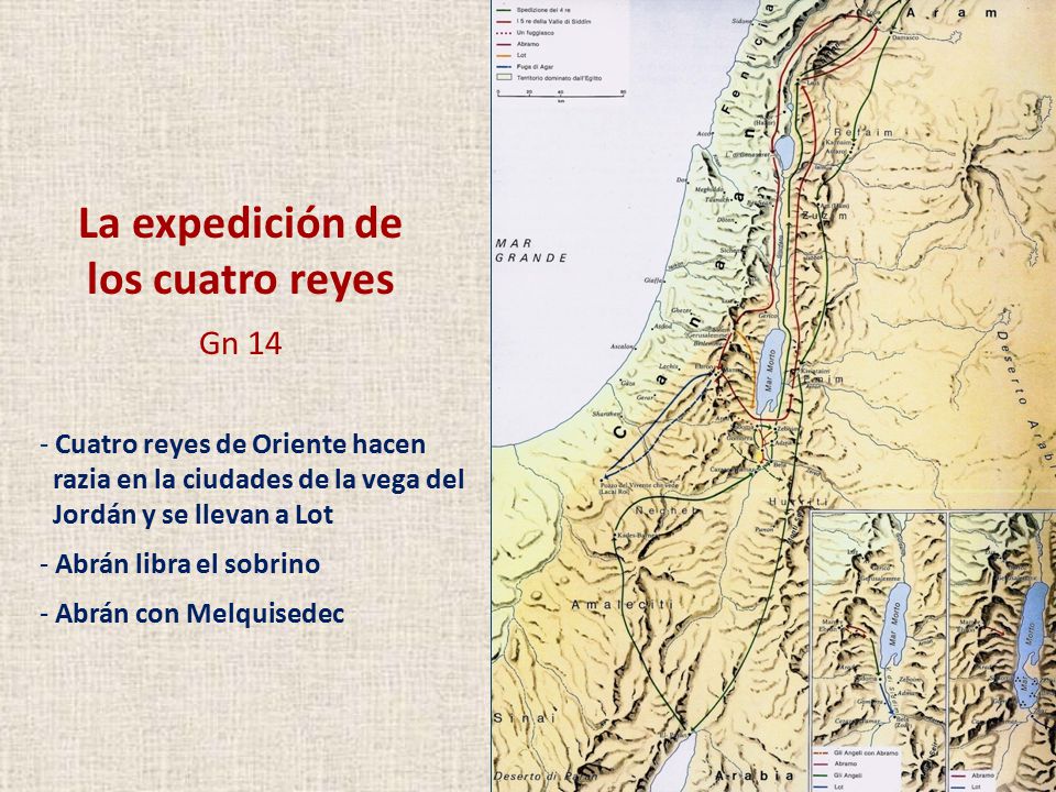 La expedición de los cuatro reyes Gn 14 Cuatro reyes de Oriente hacen