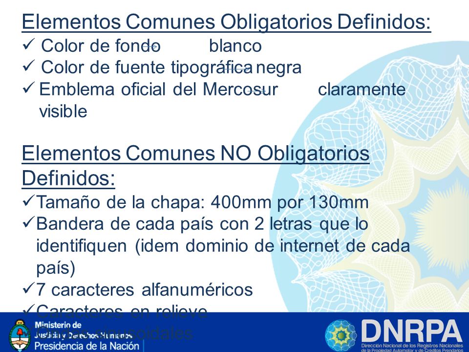 Elementos Comunes Obligatorios Definidos: