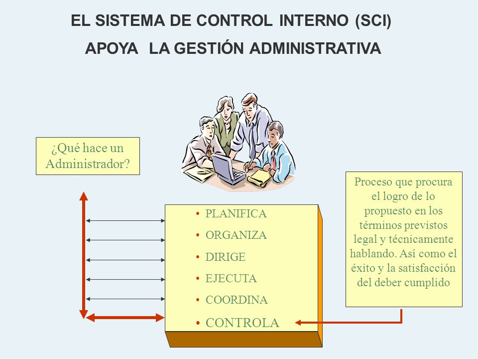 EL SISTEMA DE CONTROL INTERNO (SCI) APOYA LA GESTIÓN ADMINISTRATIVA