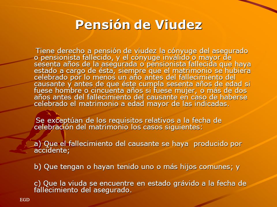 Pensión de Viudez