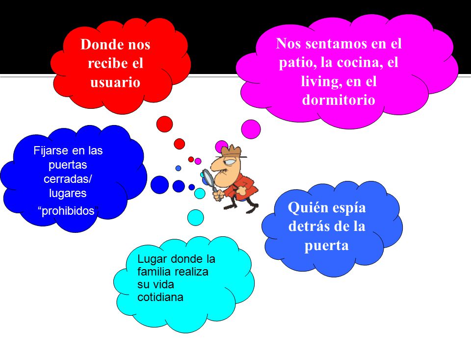 Nos sentamos en el patio, la cocina, el living, en el dormitorio