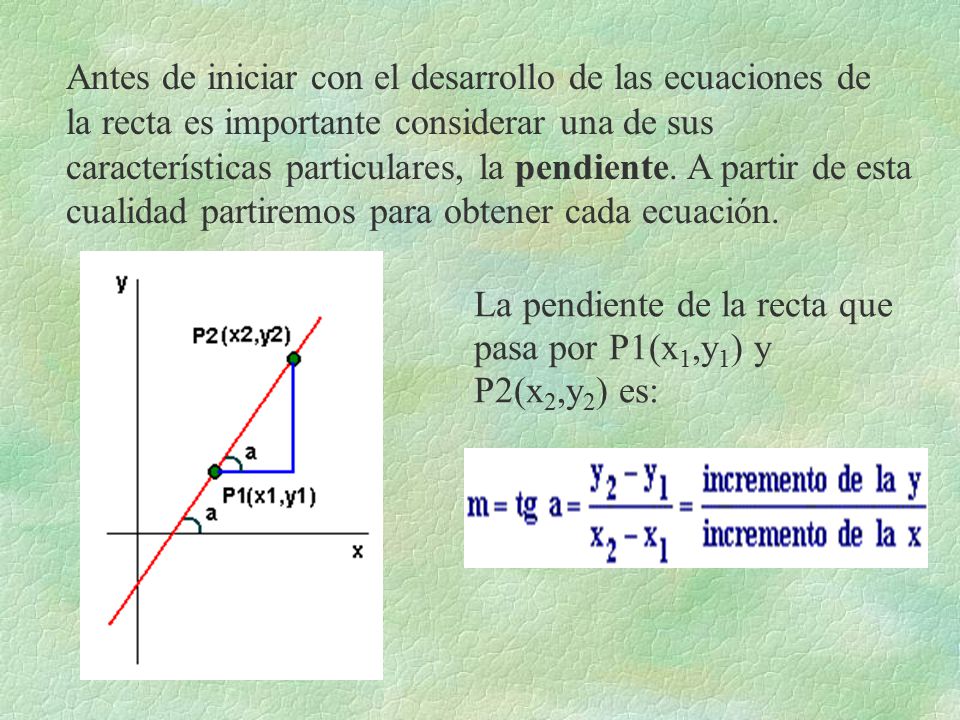 Antes de iniciar con el desarrollo de las ecuaciones de