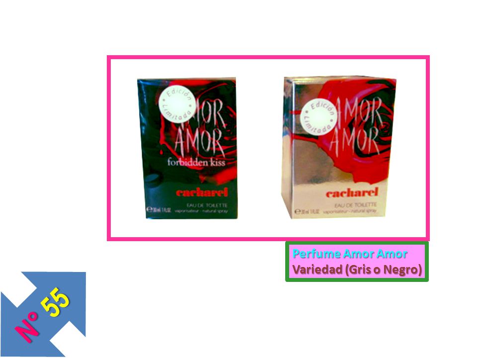 Perfume Amor Amor Variedad (Gris o Negro) N° 55