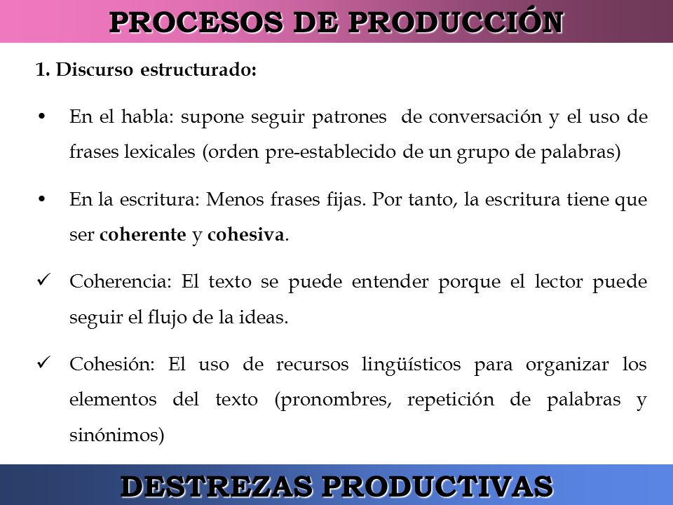 Destrezas Productivas - ppt descargar