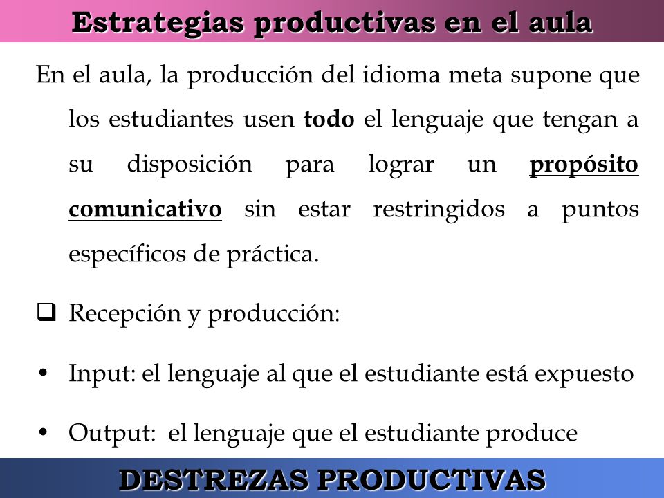 Destrezas Productivas - ppt descargar