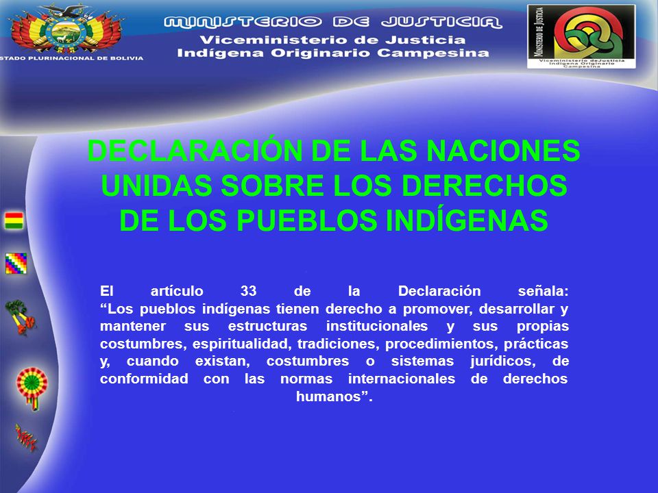DECLARACIÓN DE LAS NACIONES UNIDAS SOBRE LOS DERECHOS DE LOS PUEBLOS INDÍGENAS