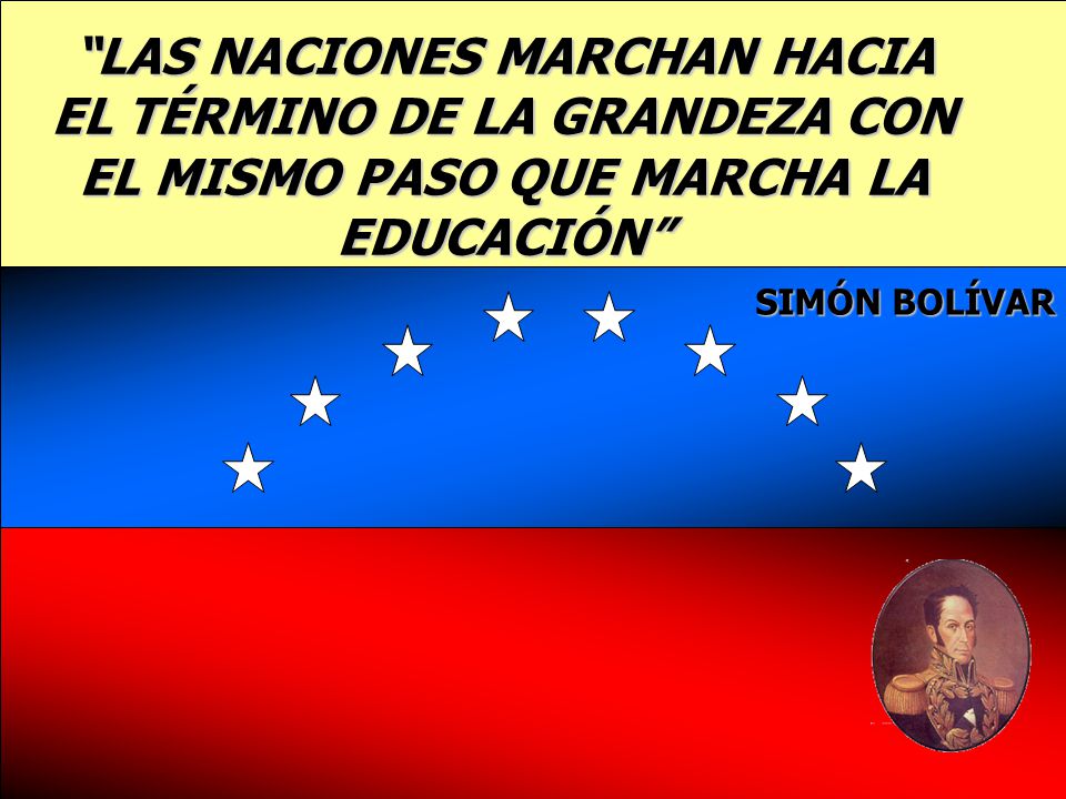 LAS NACIONES MARCHAN HACIA EL TÉRMINO DE LA GRANDEZA CON EL MISMO PASO QUE MARCHA LA EDUCACIÓN