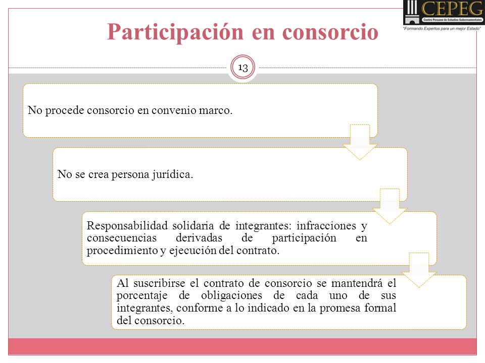 Participación en consorcio