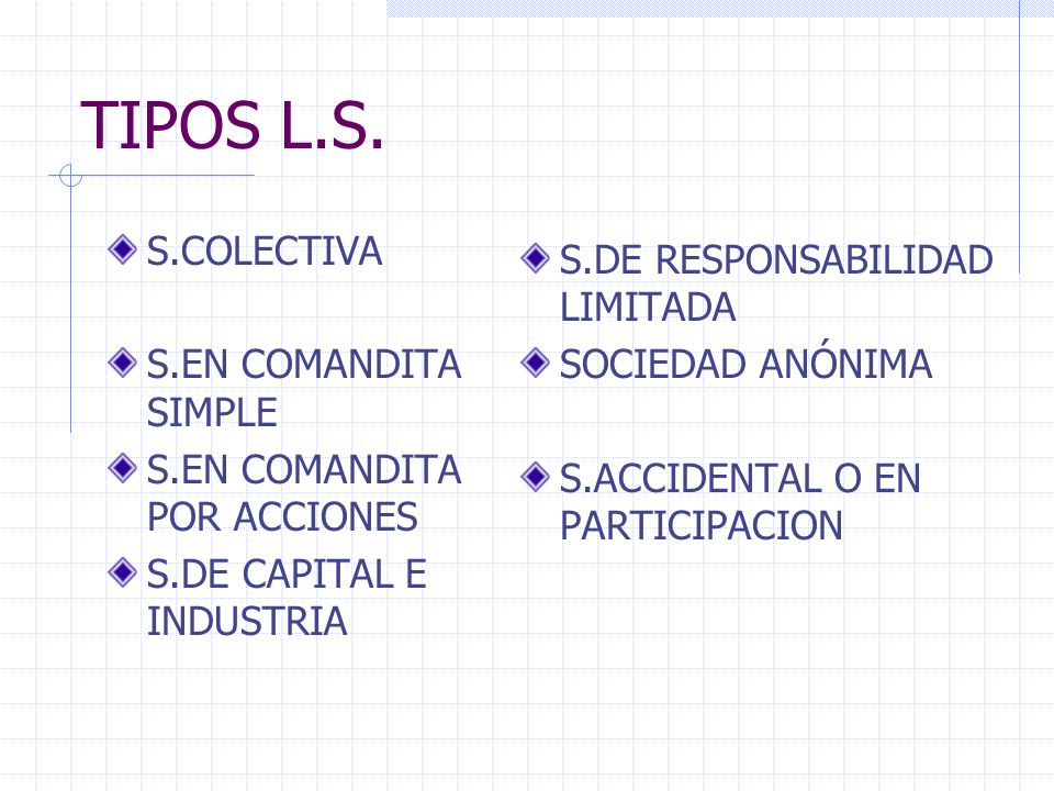 TIPOS L.S. S.COLECTIVA S.DE RESPONSABILIDAD LIMITADA