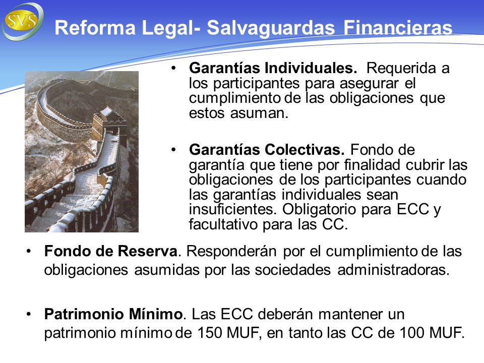 Reforma Legal- Salvaguardas Financieras