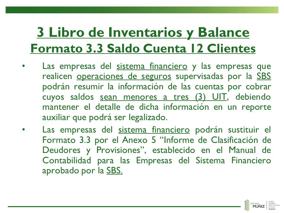 3 Libro de Inventarios y Balance Formato 3.3 Saldo Cuenta 12 Clientes