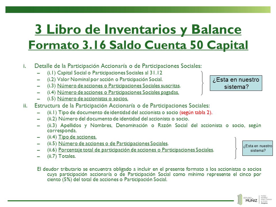 3 Libro de Inventarios y Balance Formato 3.16 Saldo Cuenta 50 Capital
