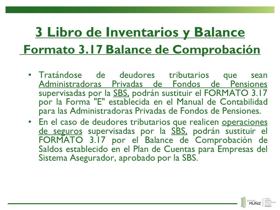 3 Libro de Inventarios y Balance Formato 3.17 Balance de Comprobación