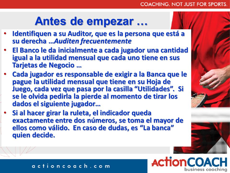 Antes de empezar … Identifiquen a su Auditor, que es la persona que está a su derecha …Auditen frecuentemente.