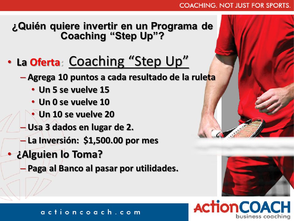¿Quién quiere invertir en un Programa de Coaching Step Up