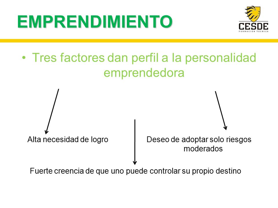 Tres factores dan perfil a la personalidad emprendedora