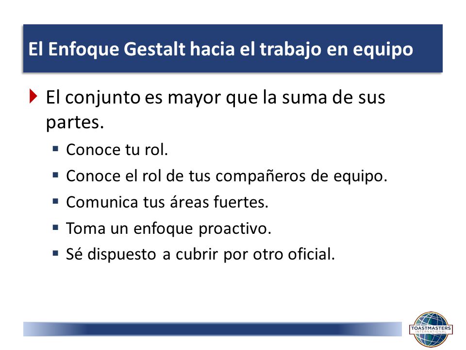 El Enfoque Gestalt hacia el trabajo en equipo
