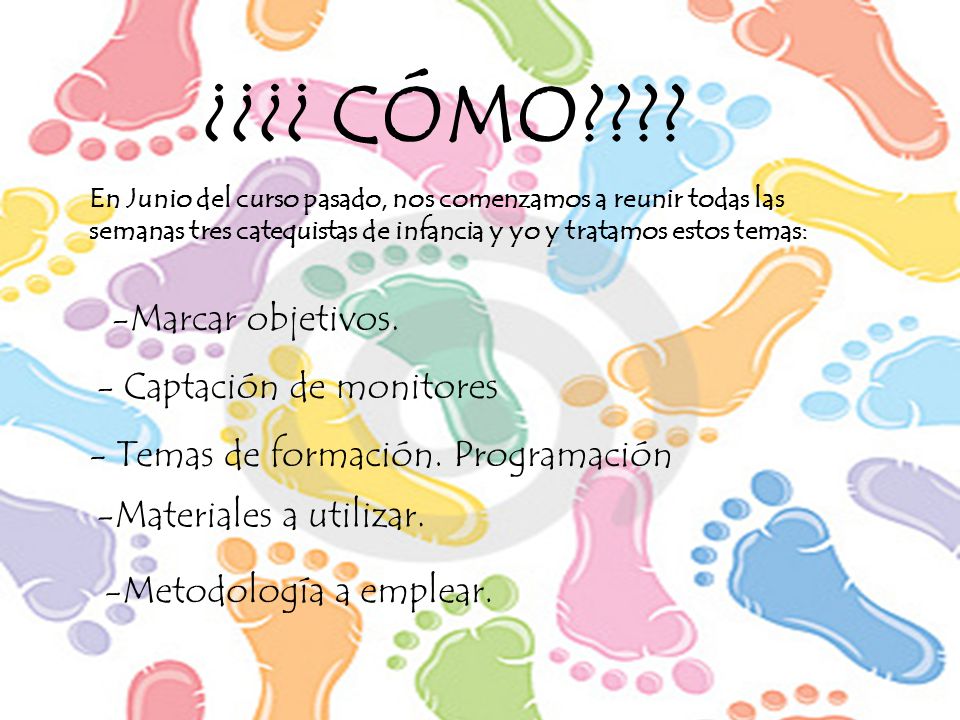 ¿¿¿¿ CÓMO Marcar objetivos. Captación de monitores