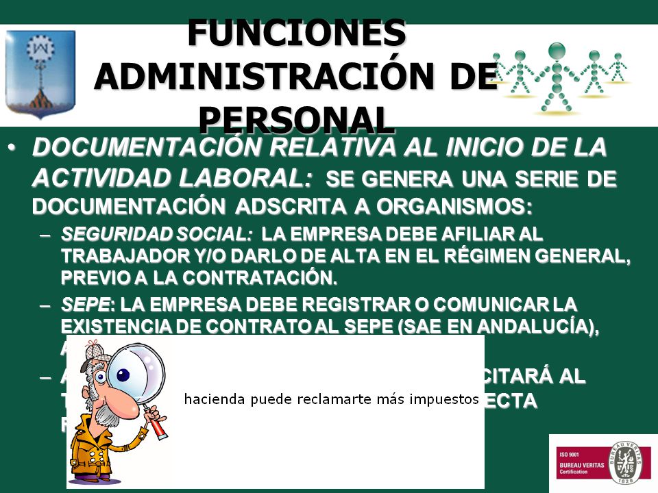 FUNCIONES ADMINISTRACIÓN DE PERSONAL