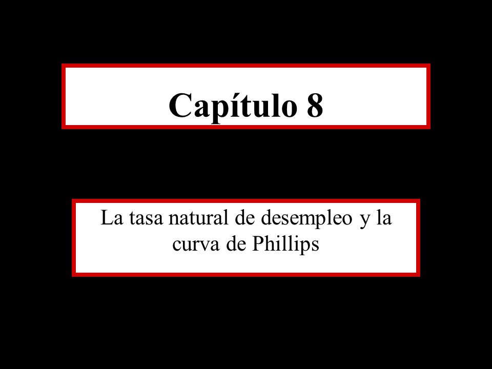 La tasa natural de desempleo y la curva de Phillips