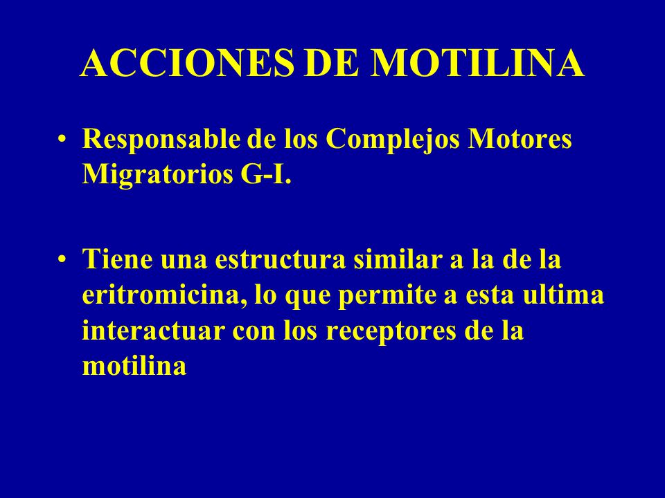 ACCIONES DE MOTILINA Responsable de los Complejos Motores Migratorios G-I.