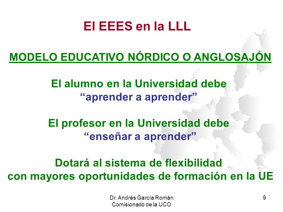 El EEES en la LLL MODELO EDUCATIVO NÓRDICO O ANGLOSAJÓN