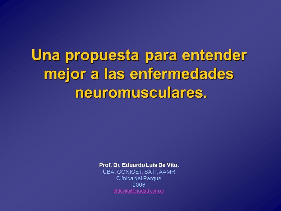 Una propuesta para entender mejor a las enfermedades neuromusculares.