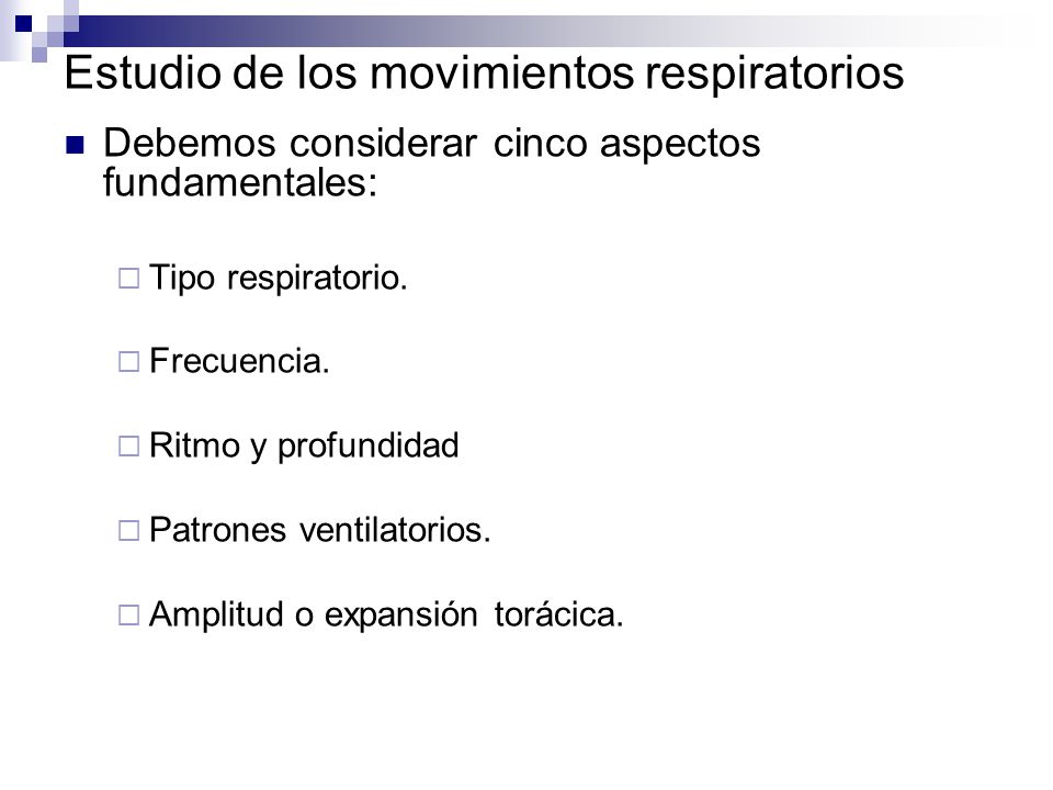 Estudio de los movimientos respiratorios