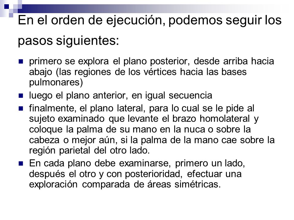 En el orden de ejecución, podemos seguir los pasos siguientes: