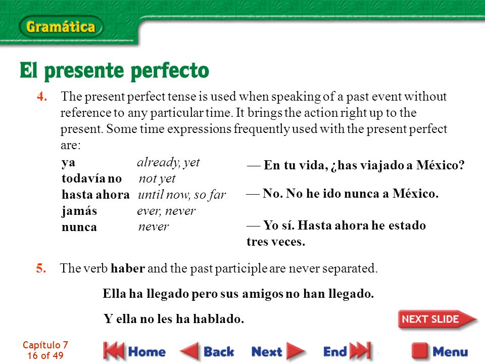 ya todavía no hasta ahora jamás nunca already, yet
