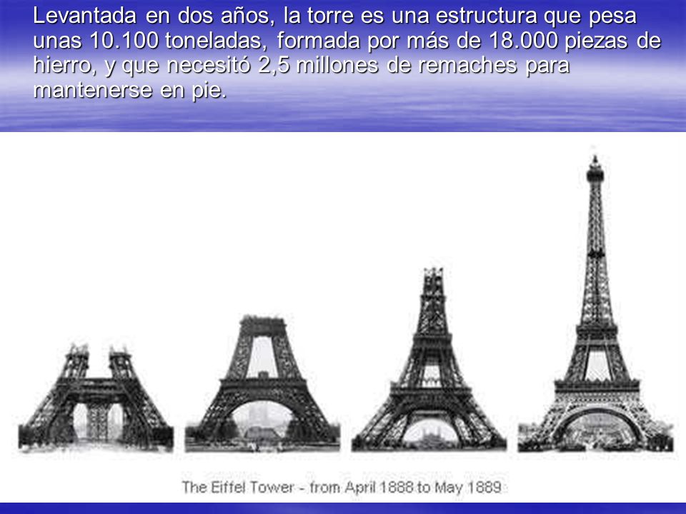 Levantada en dos años, la torre es una estructura que pesa unas 10