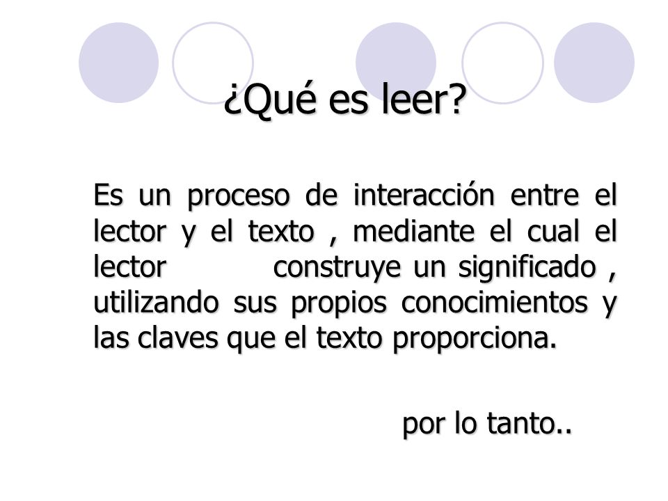 ¿Qué es leer