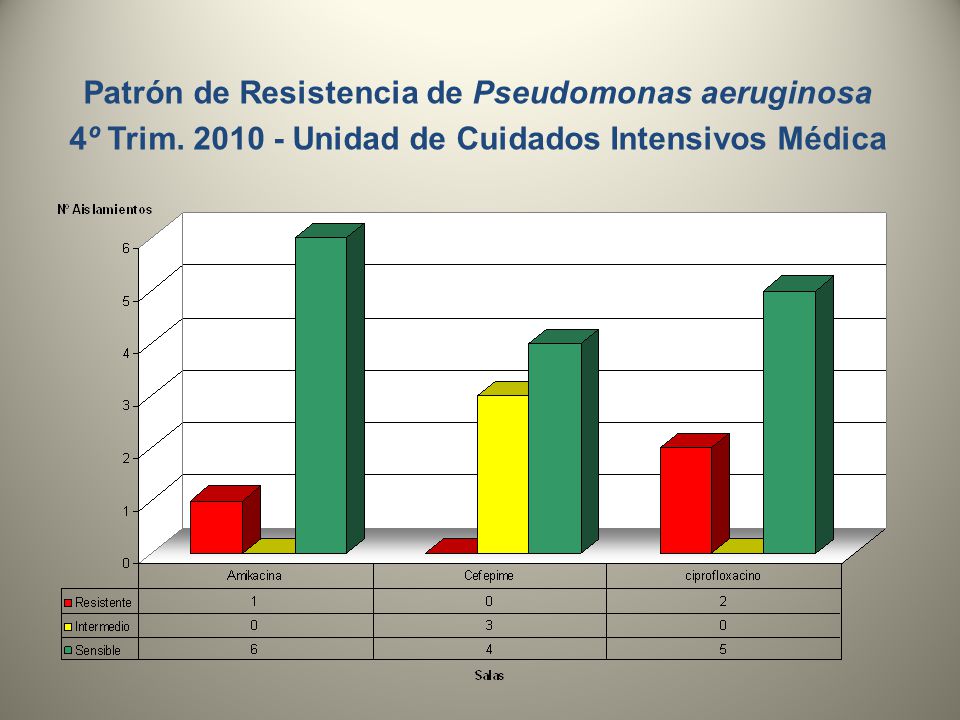 Patrón de Resistencia de Pseudomonas aeruginosa 4º Trim