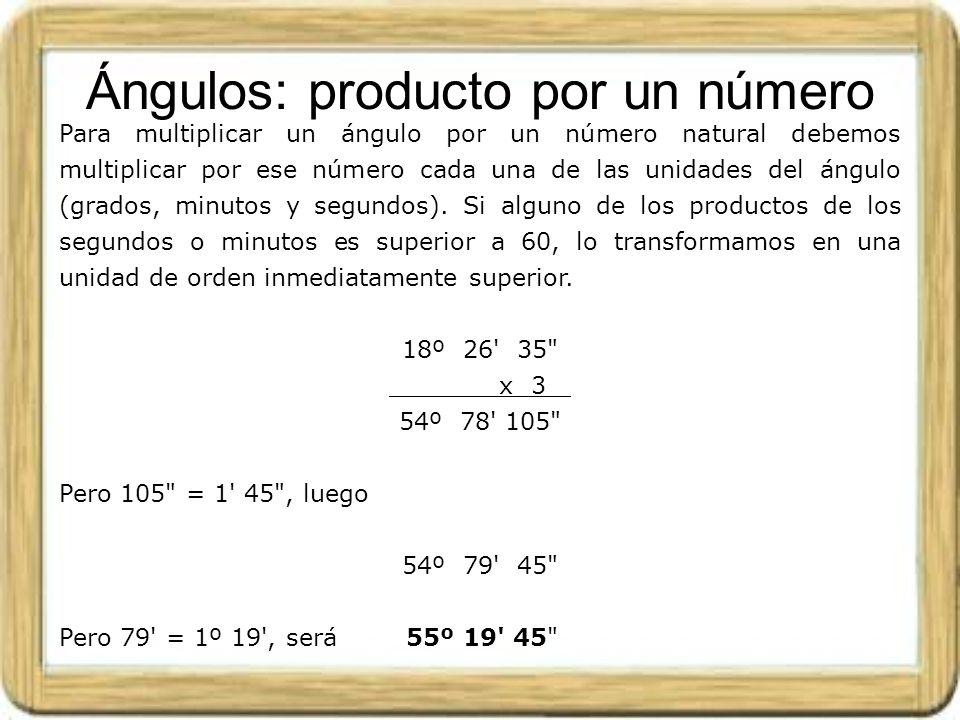 Ángulos: producto por un número