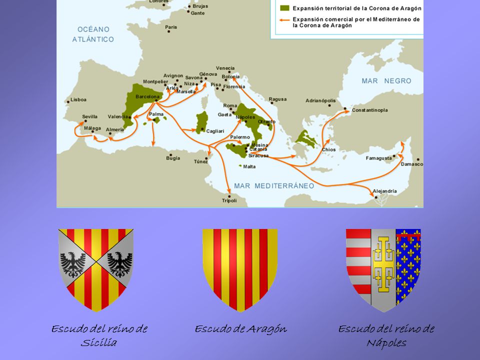 Escudo del reino de Sicilia Escudo del reino de Nápoles