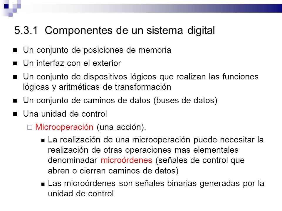 5.3.1 Componentes de un sistema digital