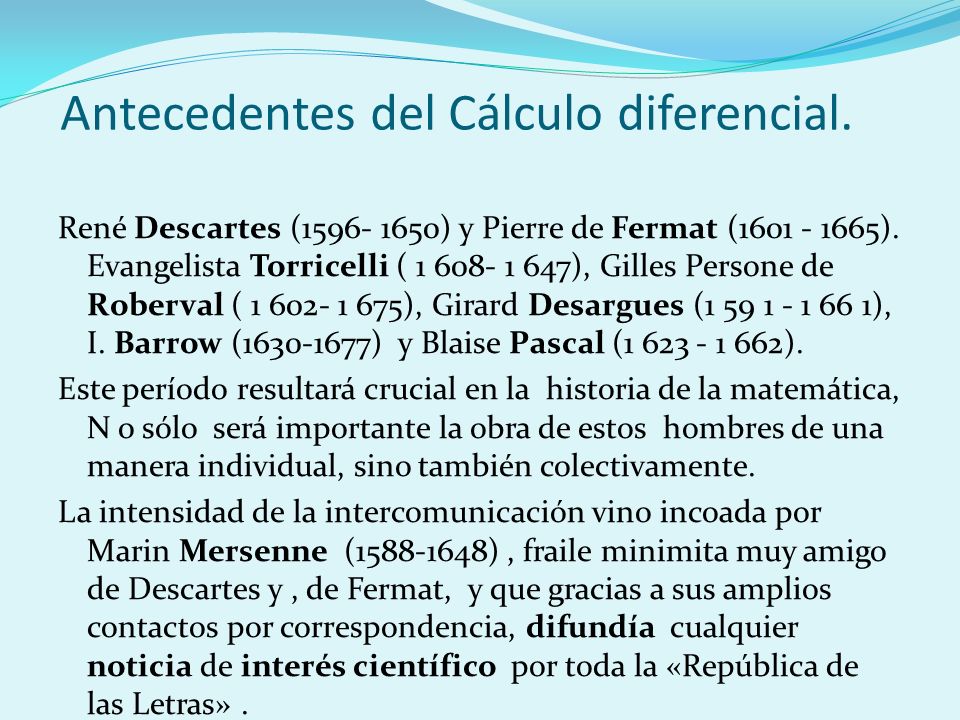 Antecedentes Historicos Del Calculo Diferencial - XIli