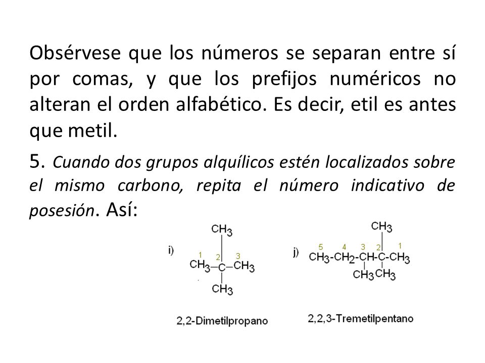 Obsérvese que los números se separan entre sí por comas, y que los prefijos numéricos no alteran el orden alfabético.