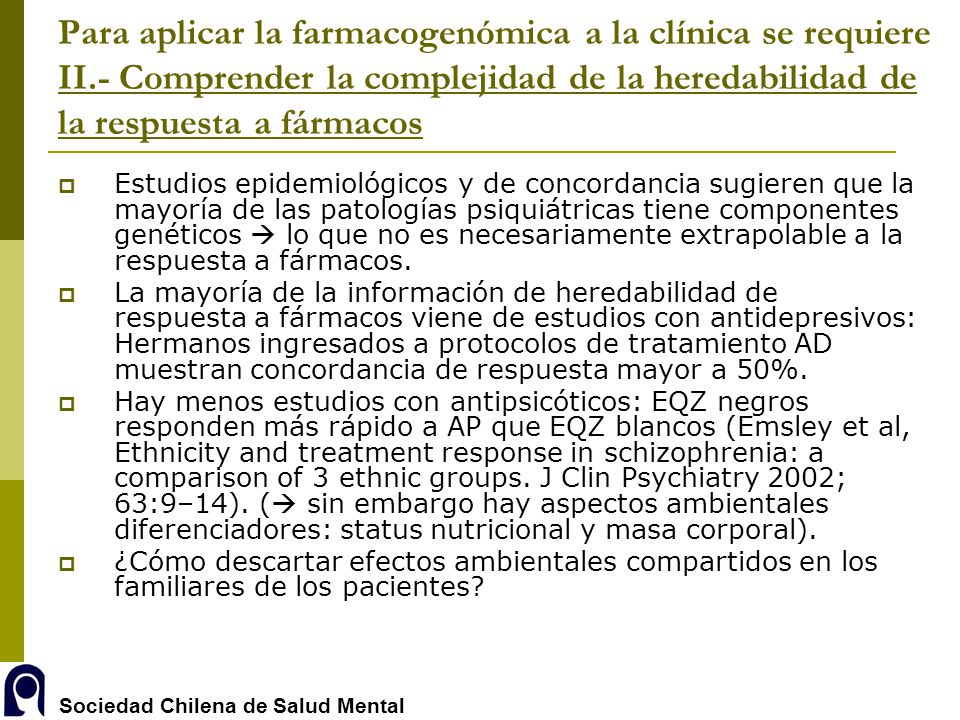 Para aplicar la farmacogenómica a la clínica se requiere II