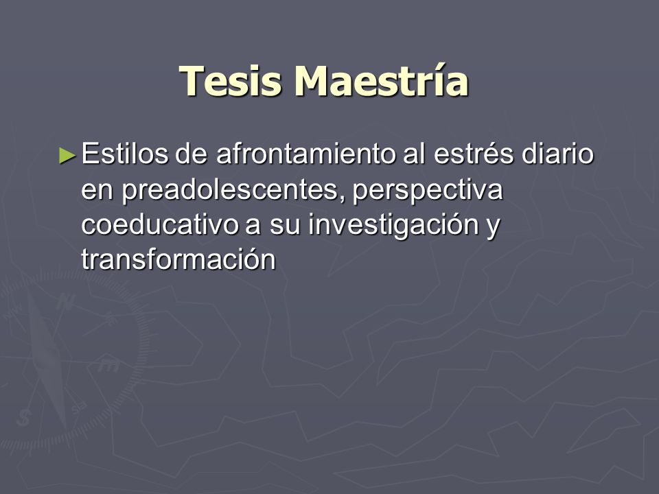 Tesis Maestría Estilos de afrontamiento al estrés diario en preadolescentes, perspectiva coeducativo a su investigación y transformación.