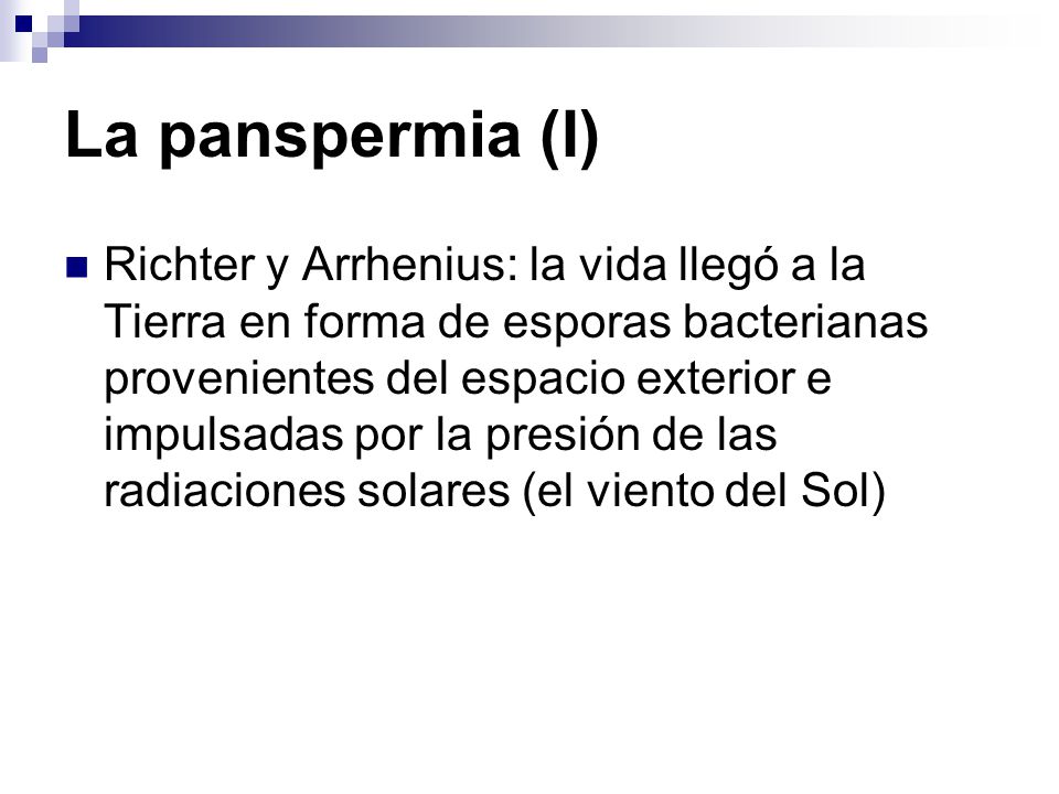 La panspermia (I)