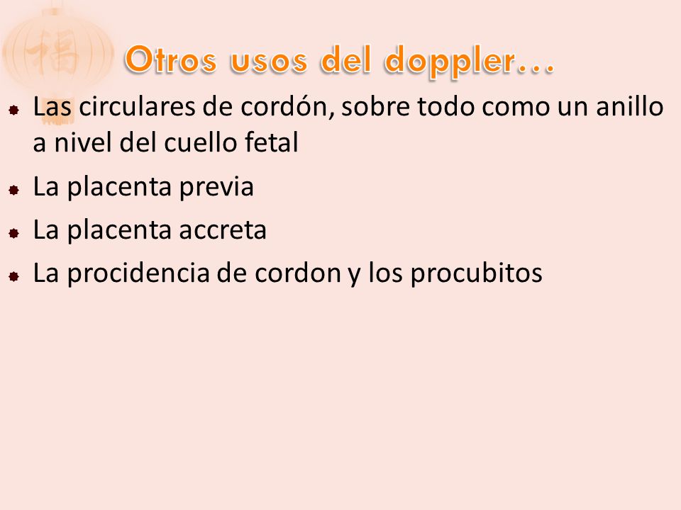 Otros usos del doppler…