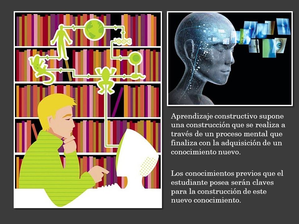 Aprendizaje constructivo supone una construcción que se realiza a través de un proceso mental que finaliza con la adquisición de un conocimiento nuevo.