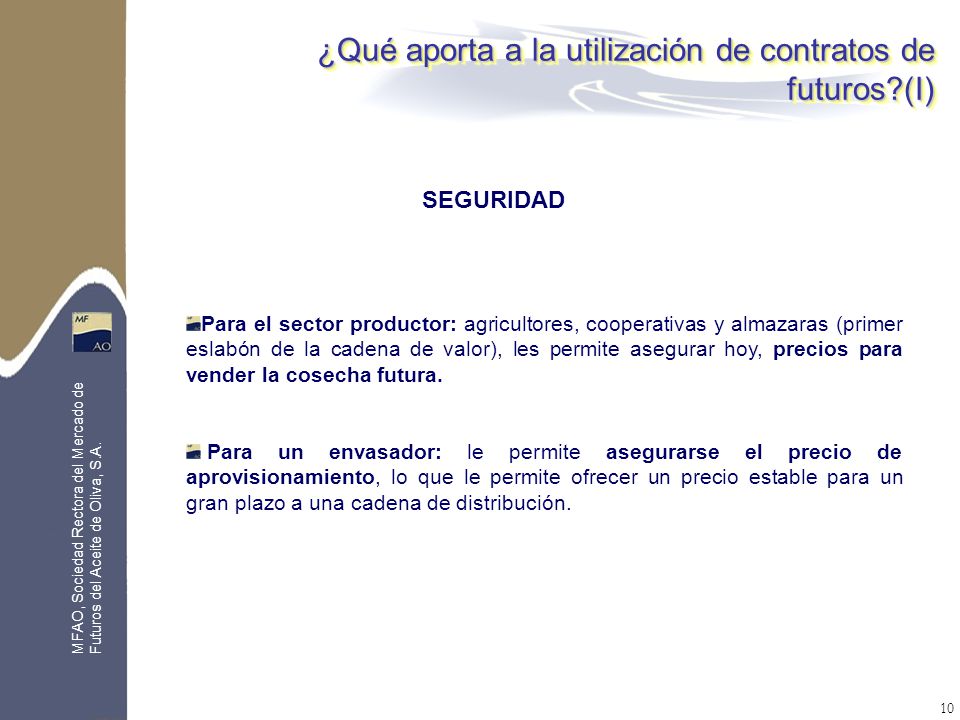 ¿Qué aporta a la utilización de contratos de futuros (I)