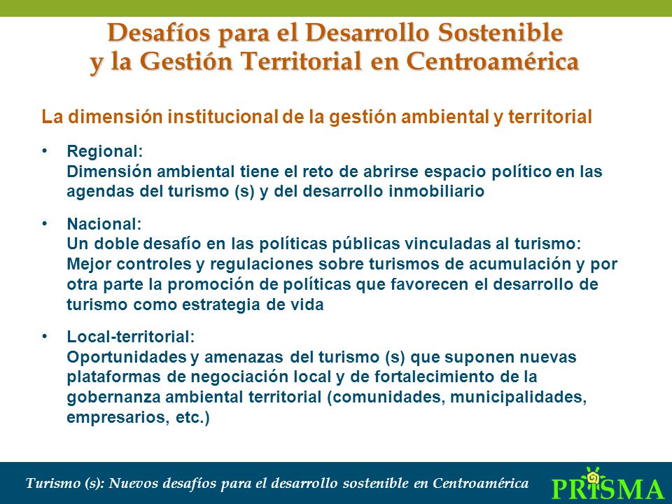Desafíos para el Desarrollo Sostenible y la Gestión Territorial en Centroamérica